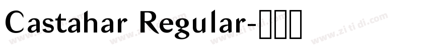 Castahar Regular字体转换